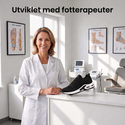 OrtoFlex™ – Sko for 12-timersvakter, lindring av fot-, kne- og ryggsmerter hele dagen