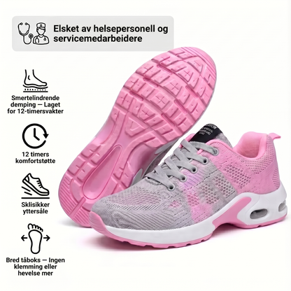 OrtoFlex™ – Sko for 12-timersvakter, lindring av fot-, kne- og ryggsmerter hele dagen