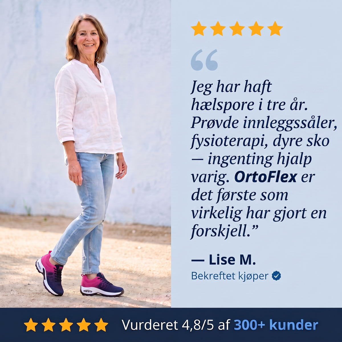 OrtoFlex™ – Sko for 12-timersvakter, lindring av fot-, kne- og ryggsmerter hele dagen